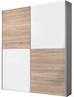 Schwebetürenschrank Time Sonoma Eiche Nachbildung/weiß, 170 cm