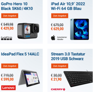 Cyberdeals und Angebote im Cyberport Onlineshop