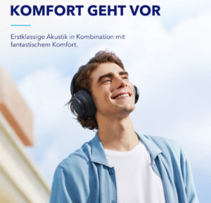 Space Q45 mit Geräuschisolierung und 50 Stunden Wiedergabeleistung