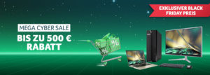 Preisnachlass im Acer Onlineshop im November 2022: bis zu 500 EUR Rabatt