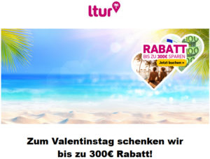 Kurzurlaub oder Pauschalreisen in die Sonne zum Valentinstag günstig bei ltur buchen