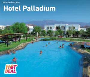 Das familiengeführte Palladium Hotel auf der Insel Kos ist im Dorfstil angelegt und besticht mit Herzlichkeit des Personals und einer hervorragenden Küche